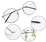 Nearsighted Myopia Computer Blue Light Blocking Reading Distance Glasses Circle Round Metal Frame Women Eyeglasses professional Customized Prescription