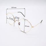 Nearsighted Myopia Computer Blue Light Blocking Reading Distance Glasses Circle Round Metal Frame Women Eyeglasses professional Customized Prescription