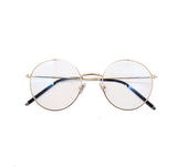 Nearsighted Myopia Computer Blue Light Blocking Reading Distance Glasses Circle Round Metal Frame Women Eyeglasses professional Customized Prescription