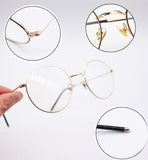 Nearsighted Myopia Computer Blue Light Blocking Reading Distance Glasses Circle Round Metal Frame Women Eyeglasses professional Customized Prescription