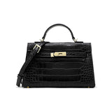 L-package 21-15-7cm Women's Satchel Handbags Top Handle Purses Shoulder Bags Leather Tote for Ladies with Long Strap