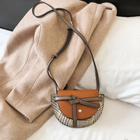 L-package 18-13-5cm Women Crossbody Satchel Bag Small Saddle Purse and Tote Shoulder Handbags