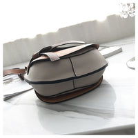 L-package Women Gate Saddle Shaped Crossbody Bag Shoulder Purse ce leather Adjustable shoulder owhidstrap