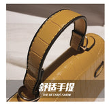 L-package 21-15-7cm Women's Satchel Handbags Top Handle Purses Shoulder Bags Leather Tote for Ladies with Long Strap