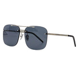 Retro Sunglasses Frameless Alloy Pilot Design Female 2023 Gradient Lens Sunglasses Female Metal Retro Luxury Glasses