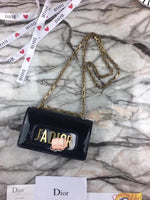 H-bag MINI J'A.D.I.O.R ULTRA BLACK BAG Flash skin 18cm