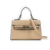 L-package 21-15-7cm Women's Satchel Handbags Top Handle Purses Shoulder Bags Leather Tote for Ladies with Long Strap