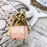 H-bag LADY Dior LAMBSKIN Tassels BAG AL-2000 Mini：17cm Medium：24cm