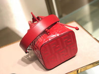H-bag Fendi MON TRESOR Black leather mini-bag 12*18*10cm