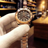 W-watch R.o.l.e.x Mens Watches Fashion Waterproof Analog Quartz Wrist Watch Luxury Business Dress Watch Yacht-Master 37 Oyster, 37 mm, Oystersteel and Everose