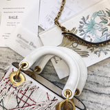H-bag LADY Dior LAMBSKIN Tassels BAG AL-2000 Mini：17cm Medium：24cm