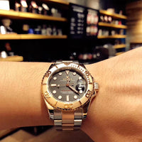 W-watch R.o.l.e.x Mens Watches Fashion Waterproof Analog Quartz Wrist Watch Luxury Business Dress Watch Yacht-Master 37 Oyster, 37 mm, Oystersteel and Everose