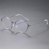 Men Women's Eyeglasses Denmark Linde 6558 Titanium No Screw Korea Glasses Frames Optical Ultra-light Business Glasses