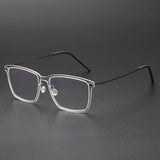 High Quality 6505 Glasses Frame Denmark Linde Titanium No Screw Korea Glasses Frames Optical Glasses