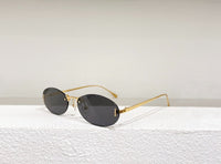 2023 Fashion women's sunglasses Oval sunglasses Titanium alloy brand designer UV400