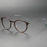 Luxury Man Glasses Round Denmark Linde 6603 Titanium No Screw Korea Glasses Frames Optical Ultra-light Business