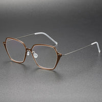 Spectacles For Men Denmark Linde 6621 Titanium No Screw Korea Suqare Glasses Frames Optical Ultra-light Business Frame
