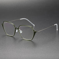 Spectacles For Men Denmark Linde 6621 Titanium No Screw Korea Suqare Glasses Frames Optical Ultra-light Business Frame
