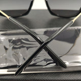 2023 Woman Square Acetate Summer Fashion Sunglasses For Women Steampunk Black Brand Designer New Irregular Shades Sun Glasses