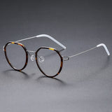 Gillian Denmark Titanium No Screw Korea Glasses Frames Optical Ultra-light Business Round Prescription Diopter Eyeglasses Men