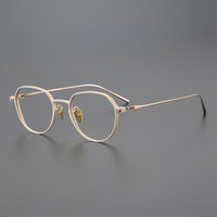 7.8G Japanese Super Light Eyeglasses Frames Men Women Prescription Glasses Asian Pure Titanium Top Designer Round Eyewear