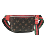 L-package Women's Canvas Designer PU Waist Purse Belt Bag Fashion Personality Messenger Chest Bag