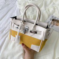 L-package big:26-20-14cm small:21-15-11cm Designer Handbag Top Handle Padlock Women's Leather Bag