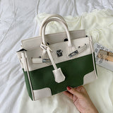 L-package big:26-20-14cm small:21-15-11cm Designer Handbag Top Handle Padlock Women's Leather Bag