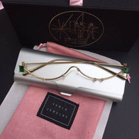 S-sunglasses Fashion Pearl half decorative glasses Non lens frame electronic girl for y.v.m.i.n