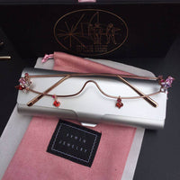 S-sunglasses Fashion Pearl half decorative glasses Non lens frame electronic girl for y.v.m.i.n