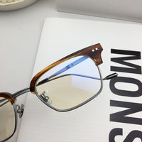 S-sunglasses New GM eyeware Cat Eye Mirrored Flat Lenses Street Fashion Metal Frame Women Sunglasses For HAVANA