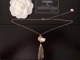 J-jewelry Chanel Long Boho Mystic Fringe Necklace for Women in Silver Collection