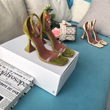 S-shoe A.M.I.N.A M.U.A.D.D.I Women's Strappy Chunky Block Sandals Ankle Strap Open Toe High Heel for Dress Wedding Party Evening Office Shoes Sandals