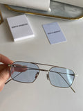 S-sunglasses Binjun 2021 Gentle Fashion Sunglasses for TEGA with White round glasses case 2021 New Style Women's Korean Version Retro Sunglasses Aviator Style Metal Frame Fashion UV400 Protection Big Frame Sun Glasses Shades for Women