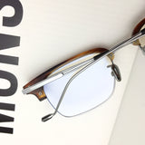 S-sunglasses New GM eyeware Cat Eye Mirrored Flat Lenses Street Fashion Metal Frame Women Sunglasses For HAVANA