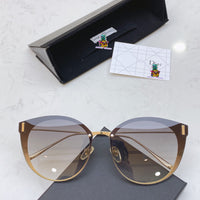 S-sunglasses Dior Women's Oval Cat Eye Sunglasses For CD0230S Lady Metal Shades Luxury Sunglasses Female Driving Glasses Fashion Women Mirror Eyewear Frame Metal Temple UV400