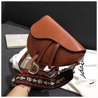 L-package Saddle Shoulder Bag for Women Fashion Small Top Handle Handbag Crossbody Handbag Purse