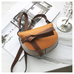 L-package Women Gate Saddle Shaped Crossbody Bag Shoulder Purse ce leather Adjustable shoulder owhidstrap