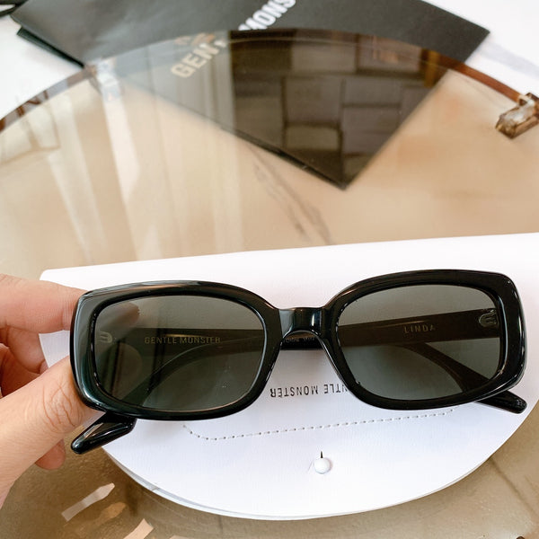 S-sunglasses Binjun 2021 Gentle Square Frame Sunglasses For Linda With White Round Case Unisex Vintage Men Women Famous Brand Designer Fashion Driving Fishing Small Rectangle Frame Sun Glases Outdoor Wild UV400 Retro Sunglasses for Women Men
