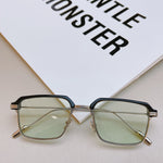 S-sunglasses Metal Vintage Square Titanium Temples Glasses  Gentl Monster For Look.YK 01 Optical Eyeglass Frame Spectacles Reading Glasses Combination Frame Designed With Yun-Kee Jeong 100% UV Protection Blue Light Filtering Clear Zeiss Lenses