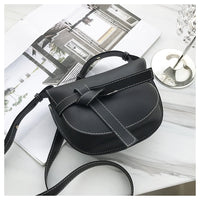 L-package Women Gate Saddle Shaped Crossbody Bag Shoulder Purse ce leather Adjustable shoulder owhidstrap