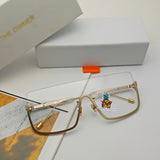S-sunglasses t.h.e w.i.z & t.h.e o.w.n.e.r Oversized Square Gradient Mirror lens Rimless Sunglasses