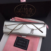 S-sunglasses Fashion Pearl half decorative glasses Non lens frame electronic girl for y.v.m.i.n