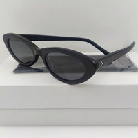 Small Oval Acetate Sunglasses Black Brand Designer Female Retro Shades For Women Fashion Sunglasses Girls Women Sun Glasses