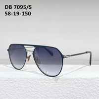 DB 7095/S Pure Titanium Original Sunglasses Oval Double Bridge Men Fashion Stylish Eyeglasses with Case Women Solar Glasses