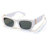 Retro Fashion Sunglasses Women Men Brand Designer Rectangle Gradient Sun Glasses Shades Lens Ladies Frameless Eyeglasses