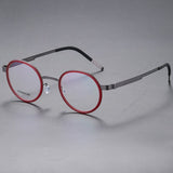 High Quality Glasses Men 9714 Denmark Titanium No Screw Korea Glasses Frames Optical Ultra-light Business Prescription Glasses