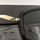 2023 Woman Square Acetate Summer Fashion Sunglasses For Women Steampunk Black Brand Designer New Irregular Shades Sun Glasses