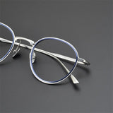 JZ8059 Titanium Alloy Retro Large Frame  Men Women Frame Glasses For Men and Women  myopia  prescription Round eyeglass frame