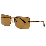 2023 New Half-Frame Rectangular Sunglasses Ladies Retro Design Ladies Gradient Lens Sunglasses Fashion Summer New